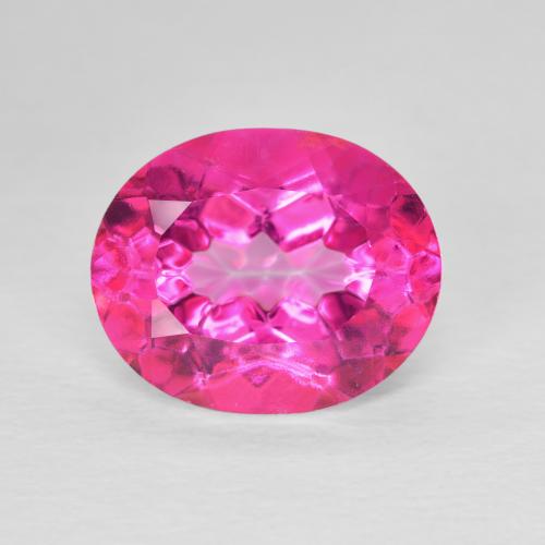 5.66ct Natural Medium Dark-Pink Topázio, oval, VVS-VS
