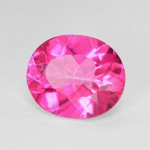 Topázio Magenta Profundo Natural 5.29ct, Corte Oval, VVS-VS