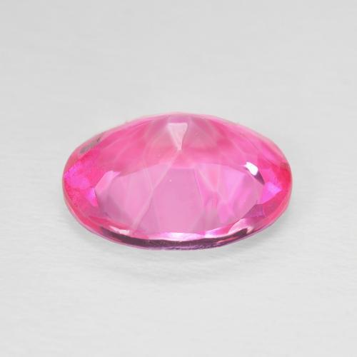 Topázio Magenta Profundo Natural 5.29ct, Corte Oval, VVS-VS