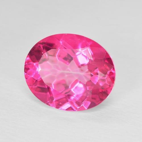 Topázio Rosa quente Natural 5.80ct, Corte Oval, VVS-VS