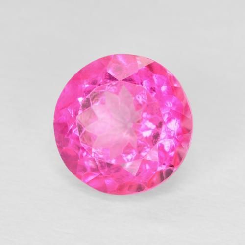 Topázio Magenta Profundo Natural 3.61ct, Redondo, VVS-VS