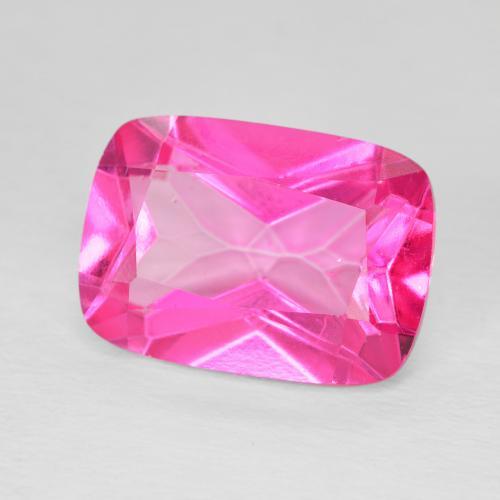 Topázio Magenta Profundo Natural 8.67ct, Almofada, VVS-VS