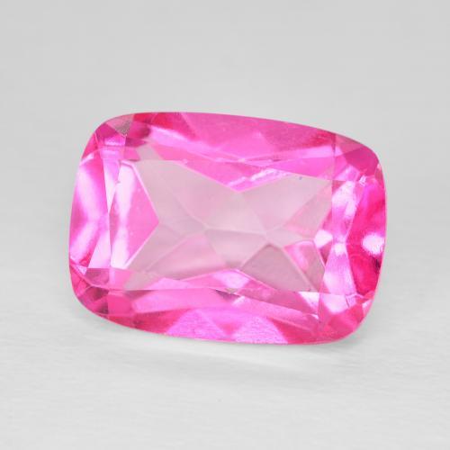 Topázio rosa natural 8,95ct, almofada cortada, VVS-VS