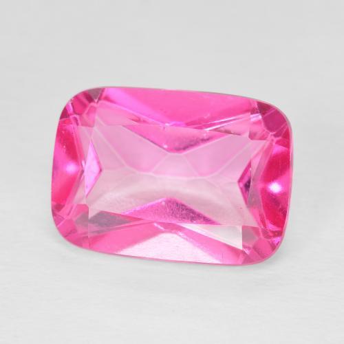 Topázio Rosa quente Natural 8.79ct, Almofada, VVS-VS