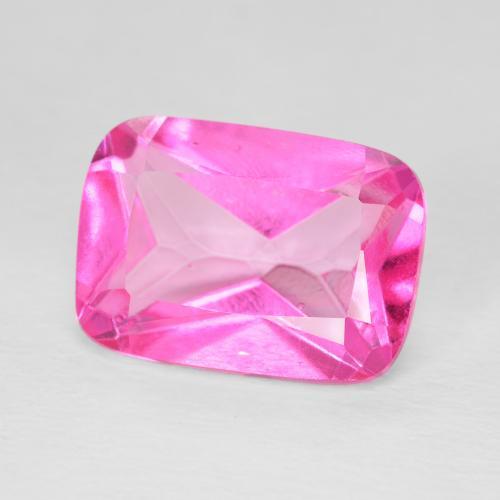 Topázio Magenta Profundo Natural 8.17ct, Almofada, VVS-VS