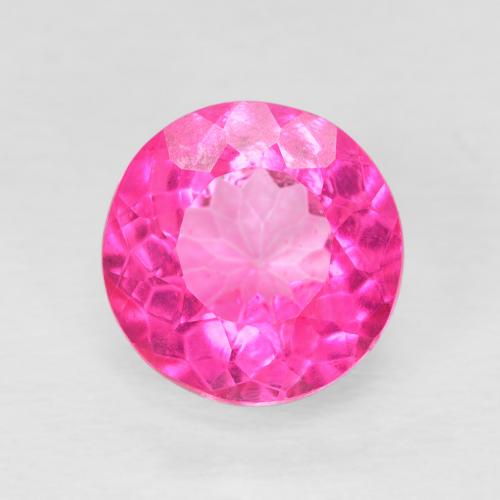 Topázio rosa natural 3,70ct, corte redondo, VVS-VS