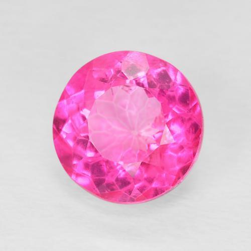 Topázio rosa natural 3,70ct, corte redondo, VVS-VS