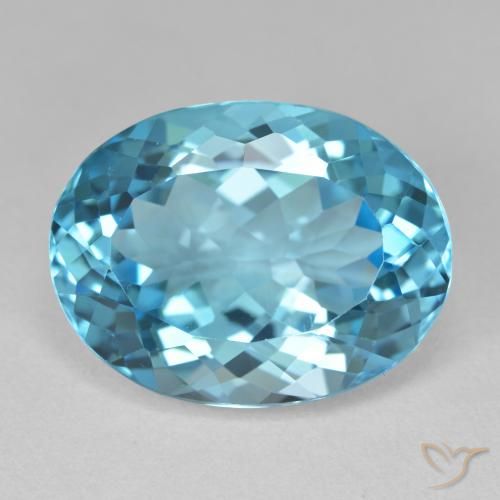 20.27ct Natural Azul Suíço Topázio, oval, VVS-VS