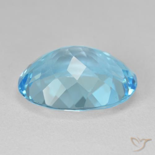 Topázio Azul Suíço Natural 20.27ct, oval, VVS-VS