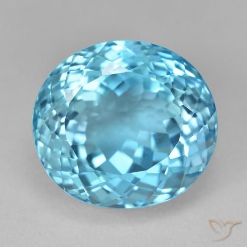 25.54ct Natural Azul Suíço Topázio, oval, VVS-VS