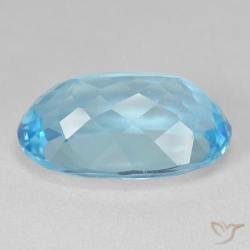 Topázio Azul Suíço Natural 22.20ct, oval, VVS-VS