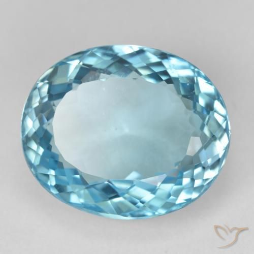 Topázio Azul Suíço Natural 23.21ct, oval, VS