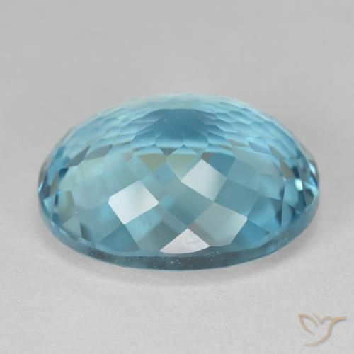 Topázio Azul Suíço Natural 23.21ct, oval, VS