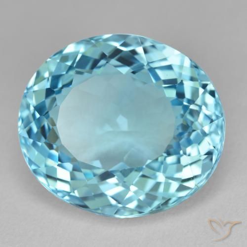 Topázio Azul Suíço Natural 26.41ct, oval, VS