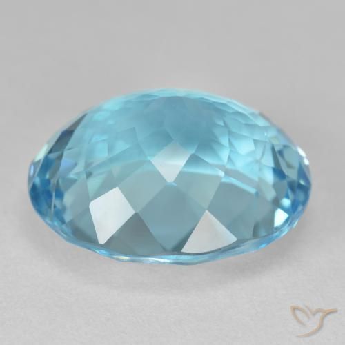 Topázio Azul Suíço Natural 26.41ct, oval, VS
