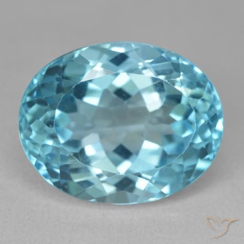 21.53ct Natural Azul Suíço Topázio, oval, VVS-VS