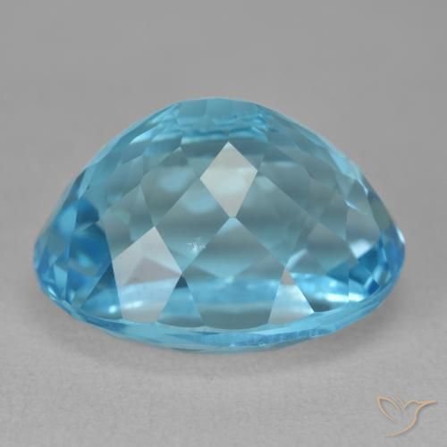 Topázio Azul Suíço Natural 23.52ct, oval, VVS