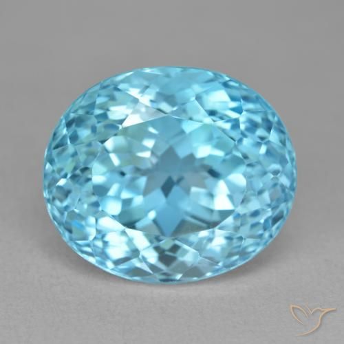21.10ct Natural Azul Suíço Topázio, oval, VVS