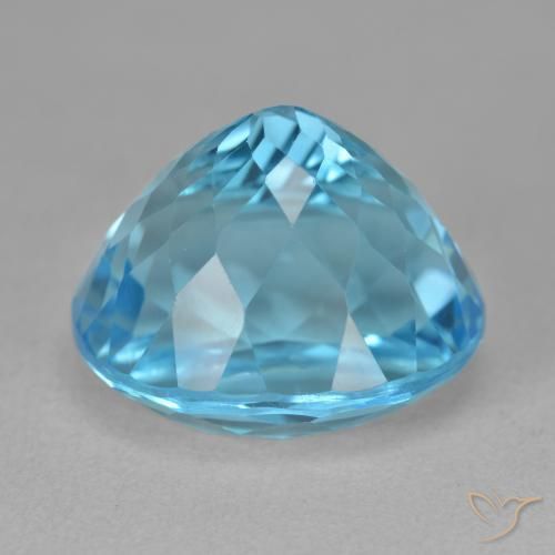 Topázio Azul Suíço Natural 21.10ct, oval, VVS