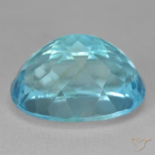 Topázio Azul Suíço Natural 23.61ct, oval, VVS