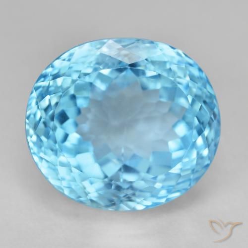 22.74ct Natural Azul Suíço Topázio, oval, VVS-VS
