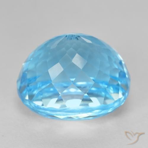 Topázio Azul Suíço Natural 22.74ct, oval, VVS-VS