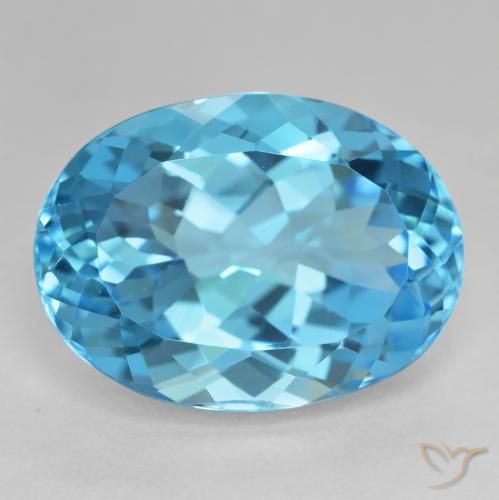 27.52ct Natural Azul Suíço Topázio, oval, VVS-VS