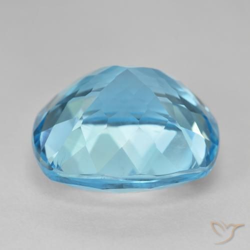 Topázio Azul Suíço Natural 29.54ct, Almofada, VVS-VS