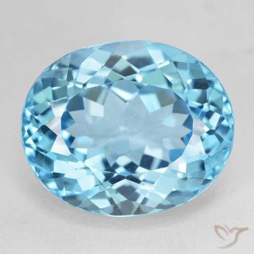 22.53ct Natural Azul Suíço Topázio, oval, VVS-VS