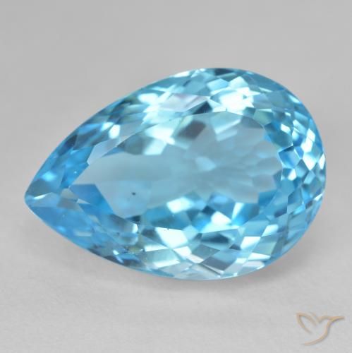 27.17ct Natural Azul Suíço Topázio, Formato de pêra, VS