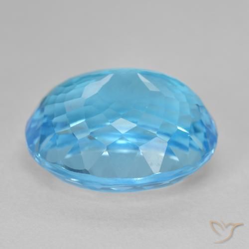 Topázio Azul Suíço Natural 27.63ct, oval, VVS-VS