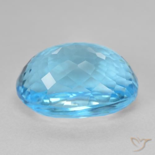 Topázio Azul Suíço Natural 26.63ct, oval, VS
