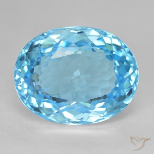 28.06ct Natural Azul Suíço Topázio, oval, VVS-VS