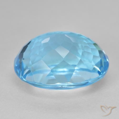 Topázio Azul Suíço Natural 28.06ct, oval, VVS-VS