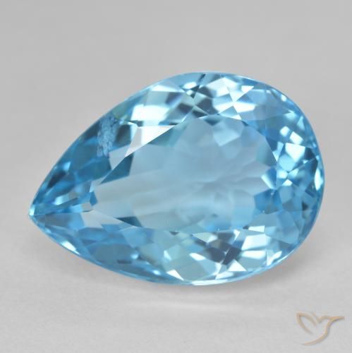 23.95ct Natural Azul Suíço Topázio, Formato de pêra, VS