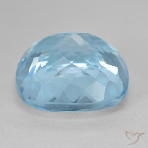 Topázio Azul Suíço Natural 28.00ct, Almofada, VVS-VS