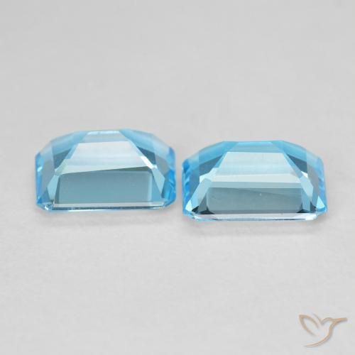 Pedras preciosas de Topázio Azul Suíço natural de 3.56 ct, Corte Octógono / Esmeralda, VVS-VS