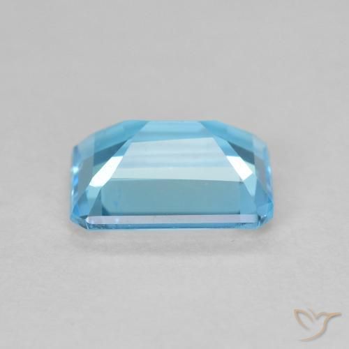 Topázio Azul Suíço Natural 1.80ct, Corte Esmeralda, VS