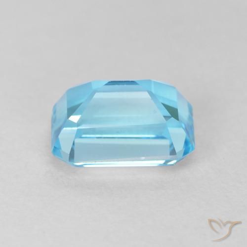 Topázio Azul Suíço Natural 2.16ct, Corte Octógono / Esmeralda, VVS-VS