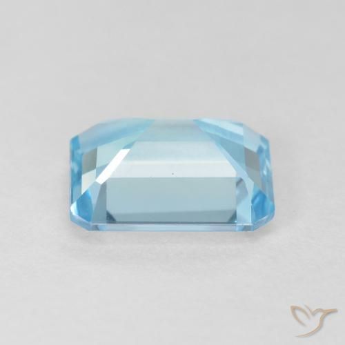 Topázio Azul Suíço Natural 3.67ct, Corte Octógono / Esmeralda, VVS-VS