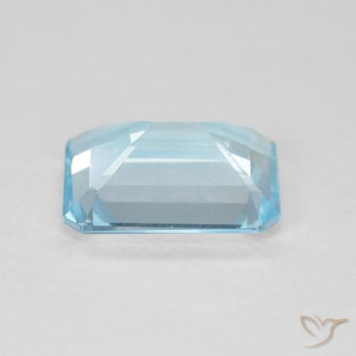 Topázio Céu azul Natural 3.69ct, Corte Octógono / Esmeralda, VVS-VS