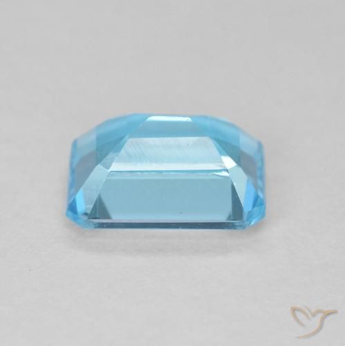 Topázio Azul Suíço Natural 1.90ct, Corte Octógono / Esmeralda, VVS-VS