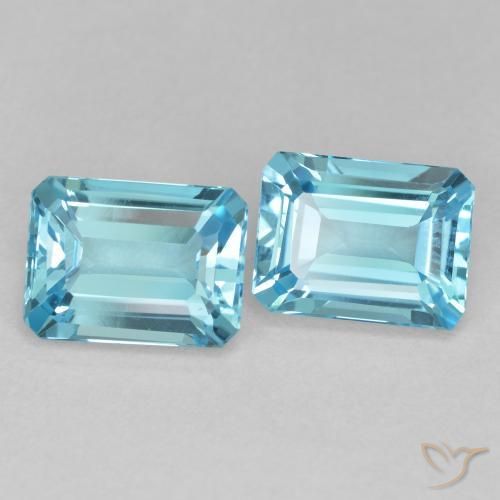 Pedras preciosas de Topázio Azul Suíço natural de 4.04 ct, Corte Octógono / Esmeralda, VVS