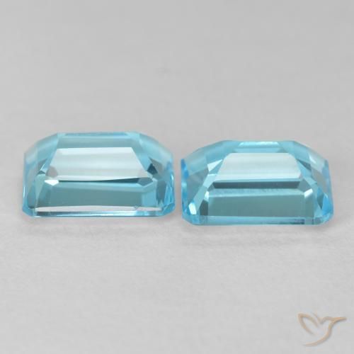 Pedras preciosas de Topázio Azul Suíço natural de 4.04 ct, Corte Octógono / Esmeralda, VVS