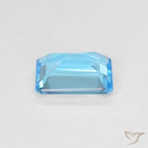 Topázio Céu Azul Profundo Natural 1.80ct, Corte Octógono / Esmeralda, VVS