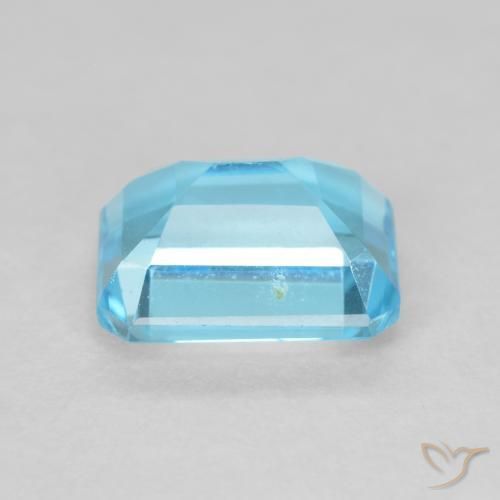 Topázio Azul Suíço Natural 2.19ct, Corte Octógono / Esmeralda, VVS