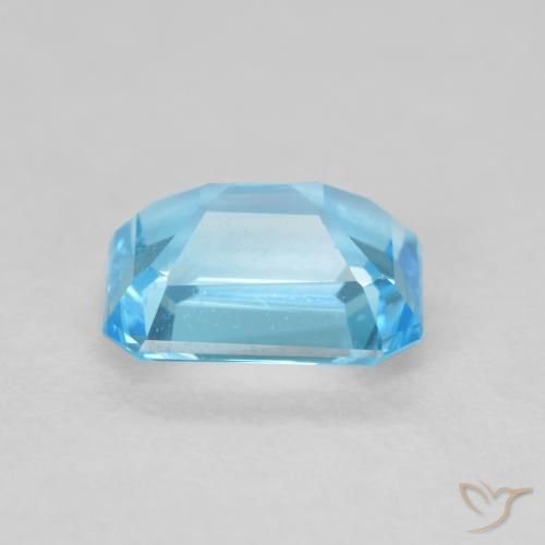 Topázio Azul Suíço Natural 1.90ct, Corte Octógono / Esmeralda, VVS