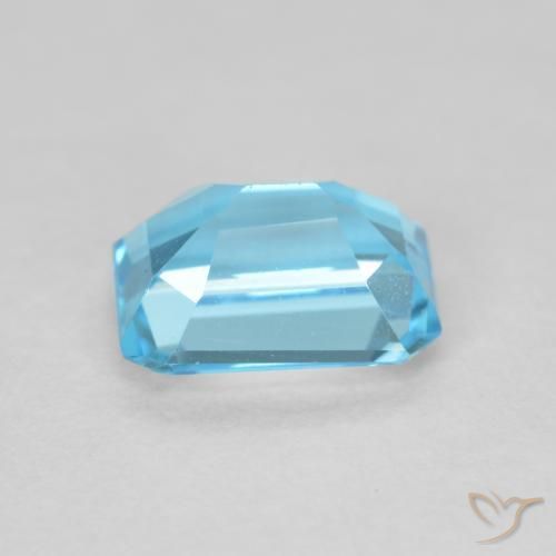 Topázio Azul Suíço Natural 1.86ct, Corte Octógono / Esmeralda, VVS