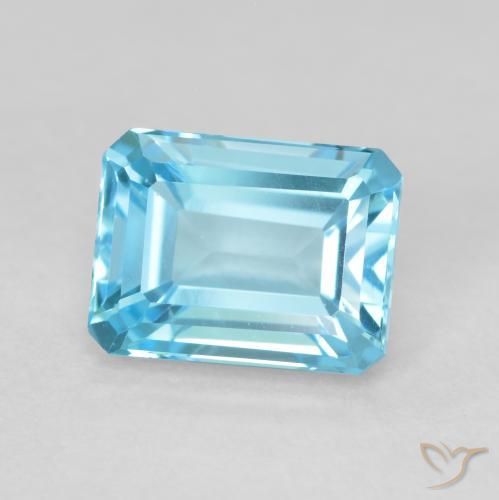 Topázio Azul Suíço Natural 2.24ct, Corte Octógono / Esmeralda, VVS