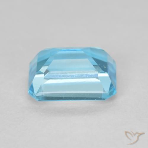 Topázio Azul Suíço Natural 2.16ct, Corte Octógono / Esmeralda, VVS